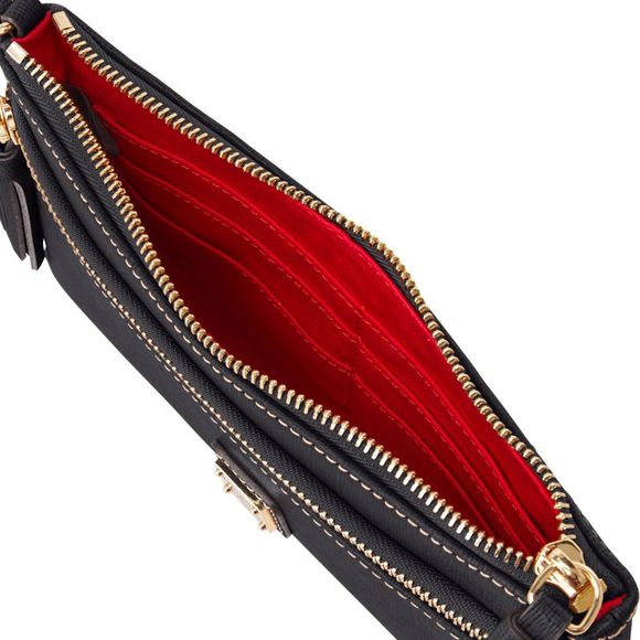 Dooney & Bourke Saffiano Double Zip Wristlet - Black - Picture 3 of 3